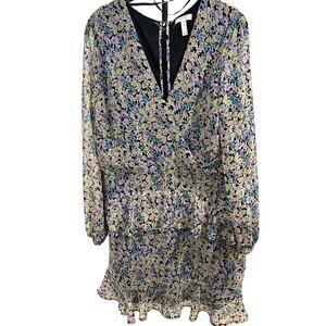✨HOST PICK✨ Leith Ditzy Floral Ruffle Long Sleeve Chiffon Dress - Size XL (NWT)
